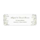 Étiquette d'adresse de retour Gypsophile (Devant)