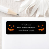 étiquette d'adresse de retour Halloween (En situation)