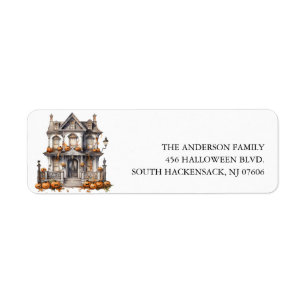 Étiquette d'adresse de retour Halloween Haunween H
