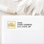 ÉTIQUETTE D'ADRESSE DE RETOUR HAPPI TREE OWL (En situation)