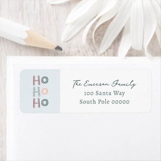 Étiquette d'adresse de retour 'Ho Ho Ho'