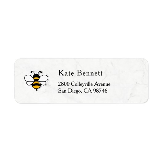Étiquette d'adresse de retour Honey Business (Devant)