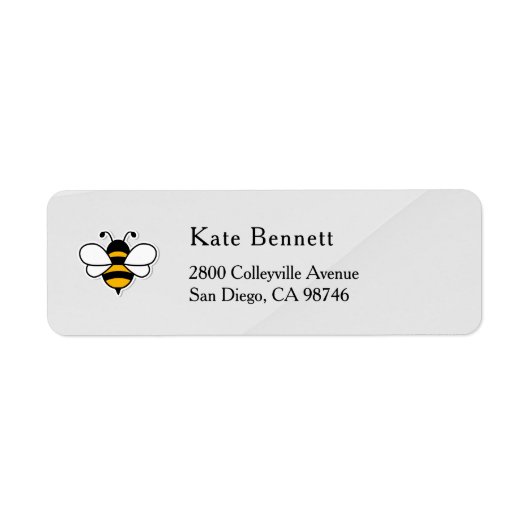 Étiquette d'adresse de retour Honey Business (Devant)