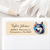 Étiquette d'adresse de retour Husky (En situation)