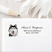 Étiquette d'adresse de retour Husky (En situation)