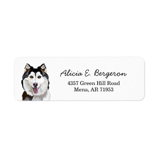 Étiquette d'adresse de retour Husky (Devant)