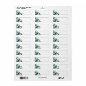 Étiquette d'adresse de retour Hydrangea (Feuille entière)