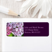 Étiquette d'adresse de retour Hydrangea (En situation)