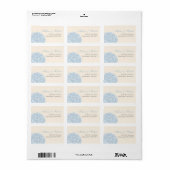 Étiquette d'adresse de retour Hydrangea (Feuille entière)