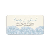 Étiquette d'adresse de retour Hydrangea (Devant)