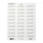 Étiquette d'adresse de retour Hydrangea Blanc Élég (Feuille entière)