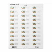 Étiquette d'adresse de retour illustrée de plantes (Feuille entière)