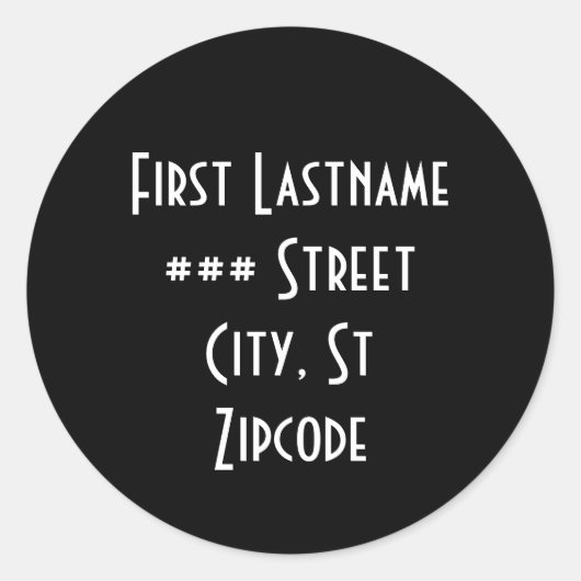 étiquette d'adresse de retour - informations perso (Devant)