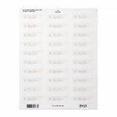 Étiquette d'adresse de retour Ivory | Écriture flo (Feuille entière)