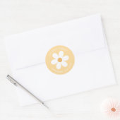 Étiquette d'adresse de retour jaune daisy rétro bo (Enveloppe)