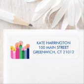 Étiquette d'adresse de retour Joyeux et Bright Chr (En situation)