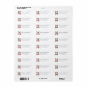 Étiquette d'adresse de retour lama (Feuille entière)