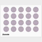 Étiquette d'adresse de retour Lavender Round Moder (Feuille)