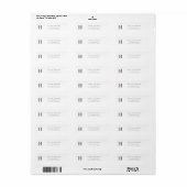 Étiquette d'adresse de retour Lavender Simple Mono (Feuille entière)