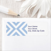 Étiquette d'adresse de retour Light Blue et White  (En situation)