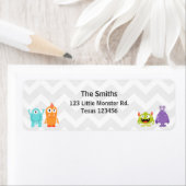 Étiquette d'adresse de retour Little Monster (En situation)