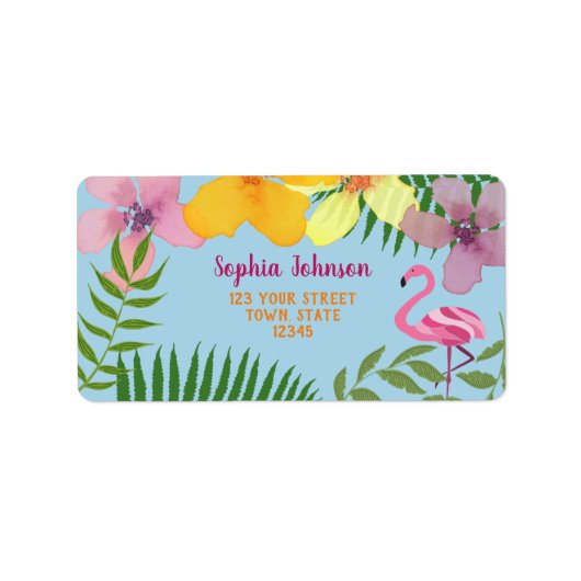 Étiquette d'adresse de retour Luau (Devant)
