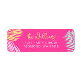Étiquette d'adresse de retour lumineuse | Étiquett (Devant)