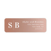 Étiquette d'adresse de retour Mariage Ombre Clay & (Devant)