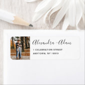 Étiquette d'adresse de retour Mariage photo person (En situation)