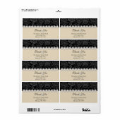 Étiquette d'adresse de retour Merci moderne (Feuille entière)