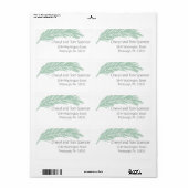 Étiquette d'adresse de retour minimale facile à li (Feuille entière)