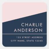 Étiquette d'adresse de retour minimale moderne ble (Devant)