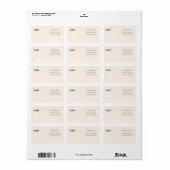 Étiquette d'adresse de retour minimaliste (Feuille entière)