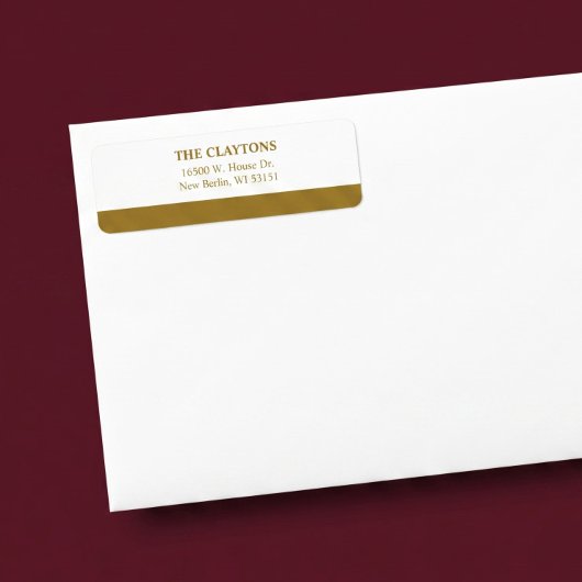 Étiquette d'adresse de retour minimaliste moderne