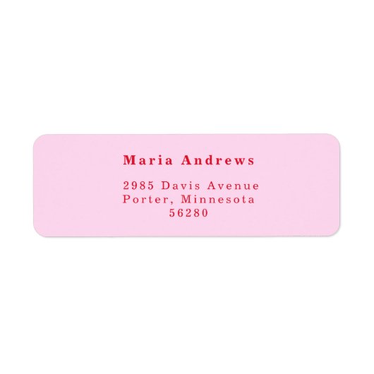 Étiquette d'adresse de retour moderne (Devant)