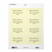 Étiquette d'adresse de retour moderne (Feuille entière)