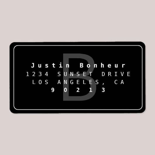 Étiquette d'adresse de retour moderne