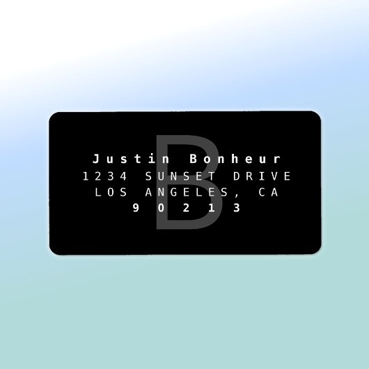 Étiquette d'adresse de retour moderne