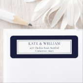 Étiquette d'adresse de retour moderne classique bl (En situation)