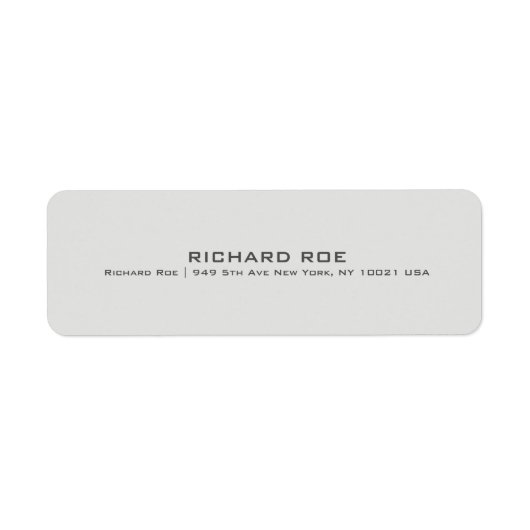 Étiquette d'adresse de retour moderne Creative Pro (Devant)