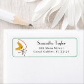 Étiquette d'adresse de retour moderne du milieu du (En situation)