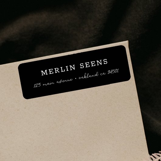 Étiquette d'adresse de retour moderne et design