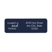 Étiquette d'adresse de retour moderne et minimalis (Devant)