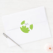 Étiquette d'adresse de retour moderne - Flore vert (Enveloppe)