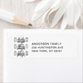 Étiquette d'adresse de retour moderne NYC (En situation)