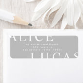 étiquette d'adresse de retour monogramme ultra mod (En situation)