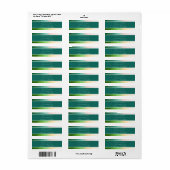 Étiquette d'adresse de retour multiTurquoise Ombre (Feuille entière)