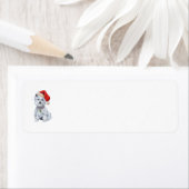 Étiquette d'adresse de retour Noël Westie (En situation)