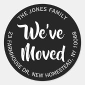 Étiquette d'adresse de retour noir et blanc (Devant)