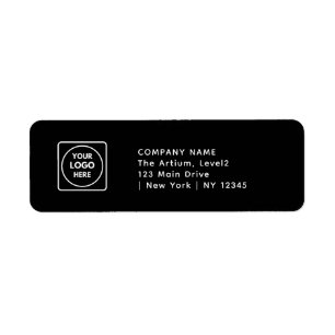 Étiquette d'adresse de retour noir Logo d'entrep